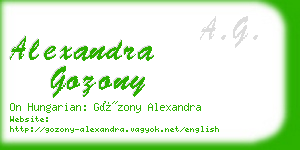 alexandra gozony business card